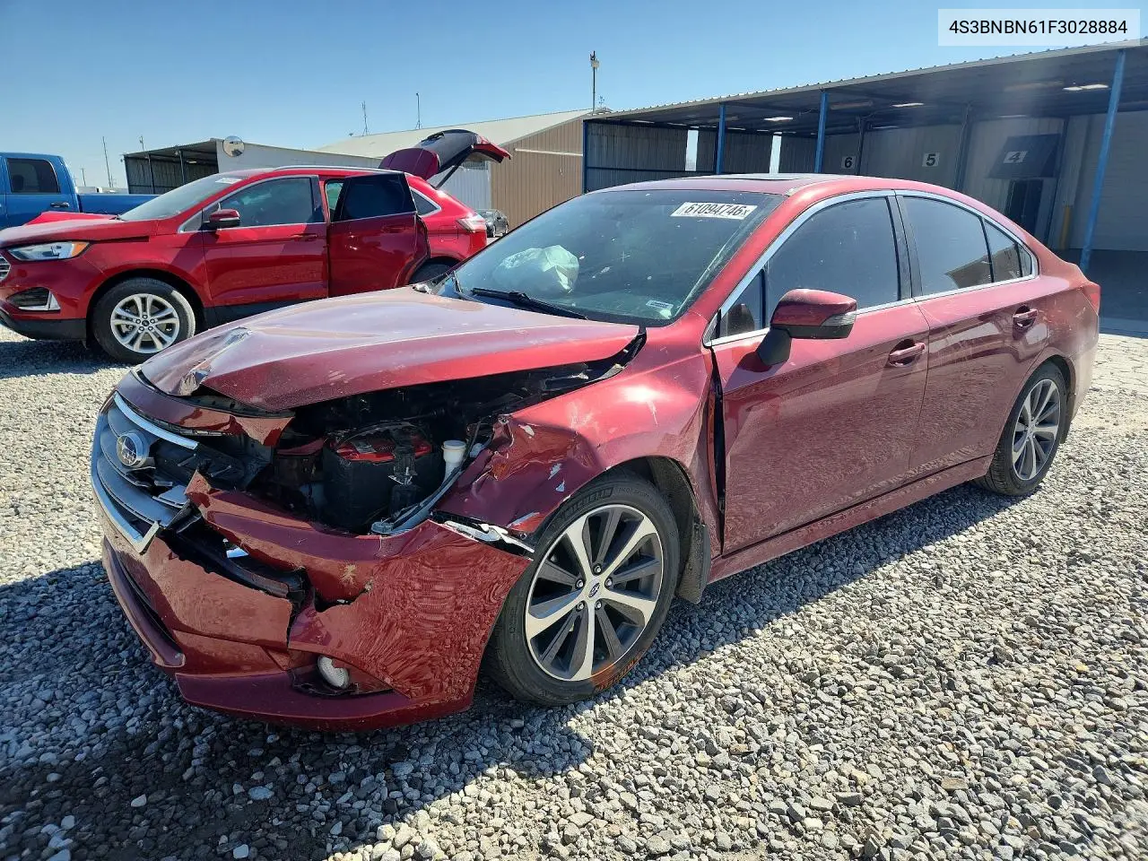 2015 Subaru Legacy 2.5I Limited VIN: 4S3BNBN61F3028884 Lot: 61094746