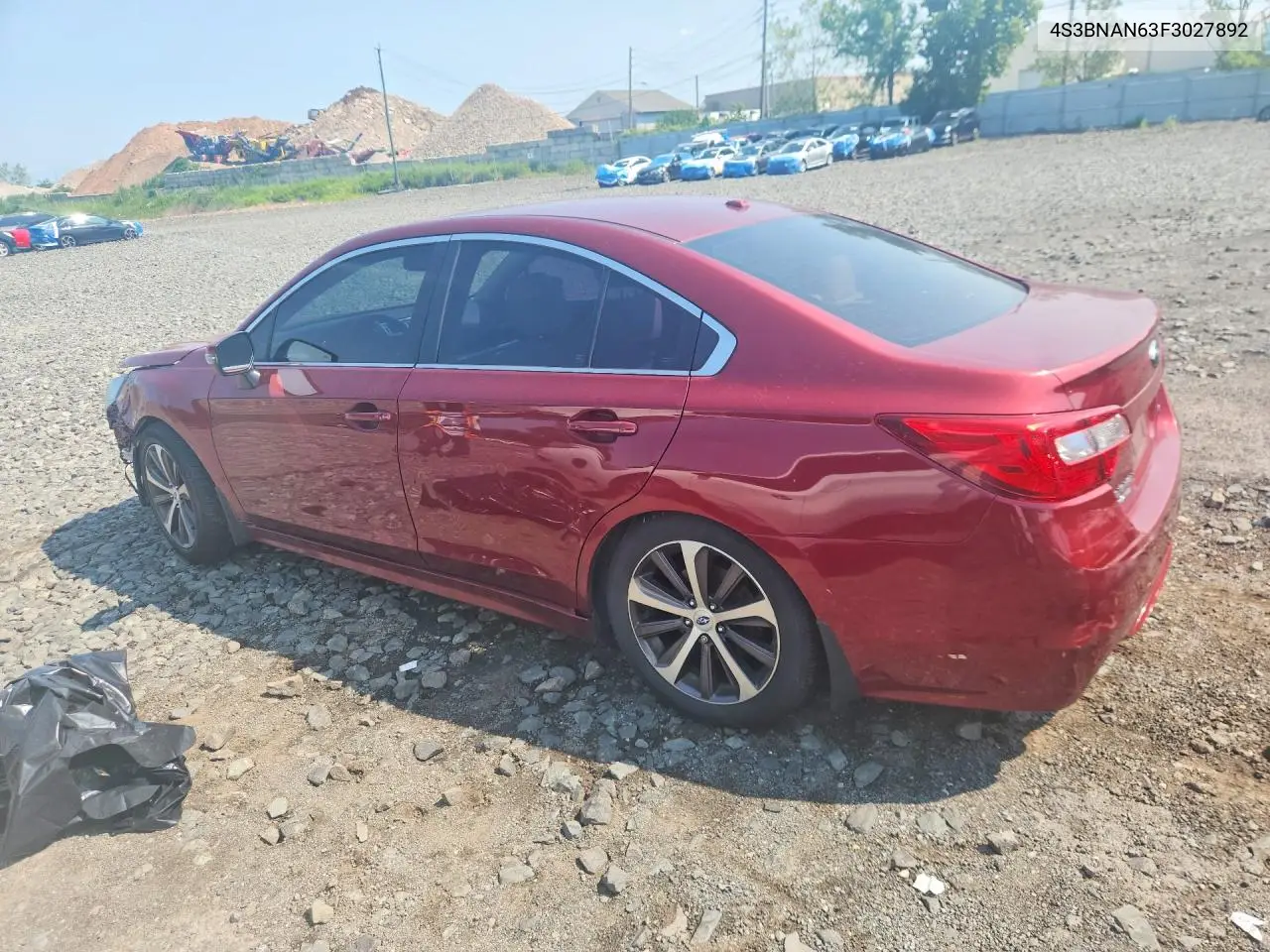 2015 Subaru Legacy 2.5I Limited VIN: 4S3BNAN63F3027892 Lot: 61704006