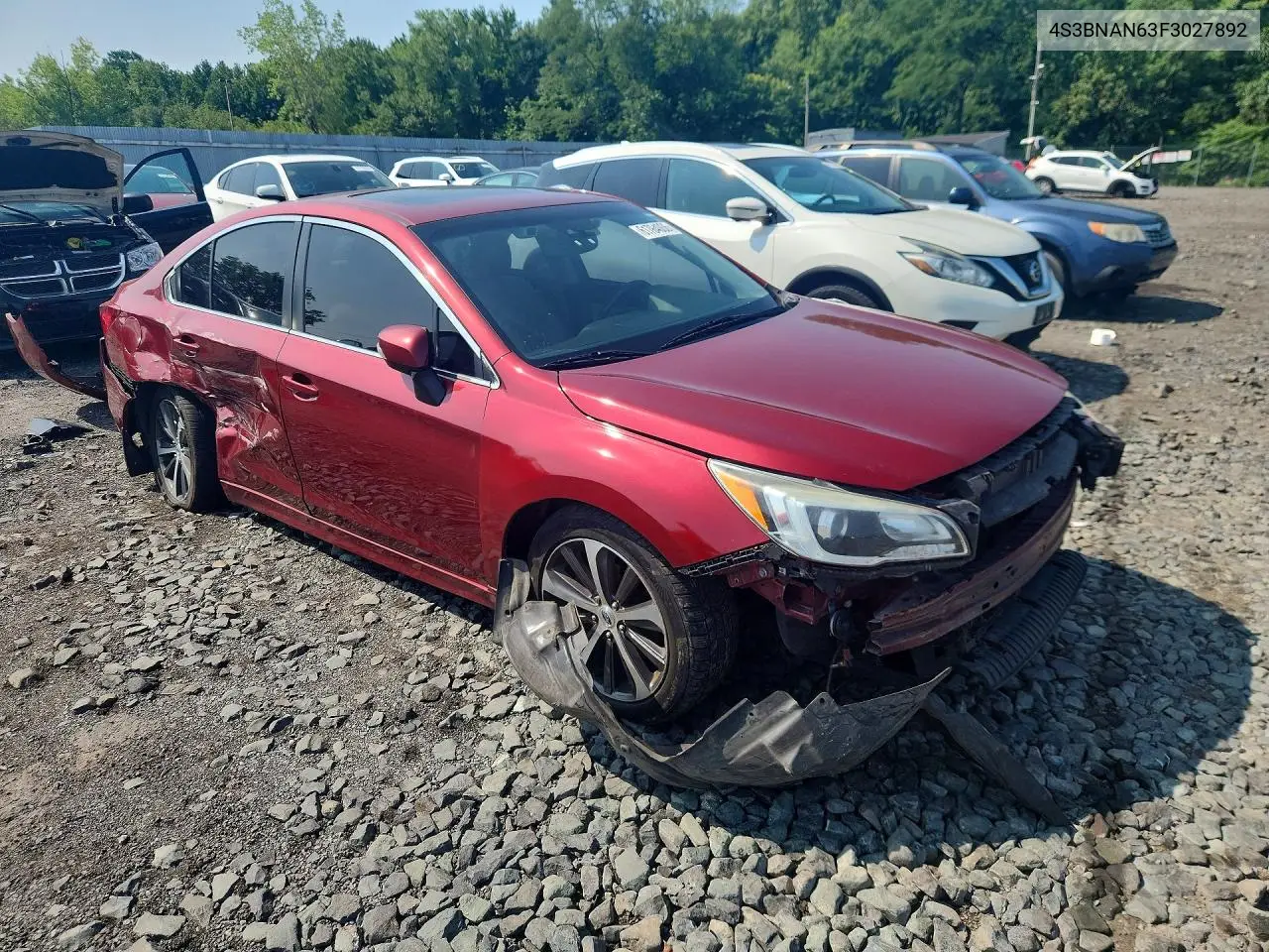 2015 Subaru Legacy 2.5I Limited VIN: 4S3BNAN63F3027892 Lot: 61704006