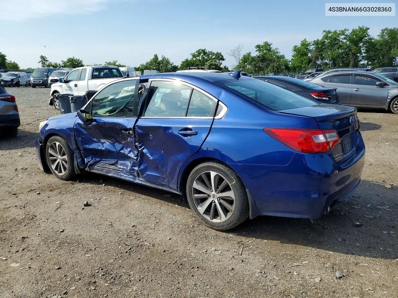 2016 Subaru Legacy 2.5I Limited VIN: 4S3BNAN66G3028360 Lot: 56318926