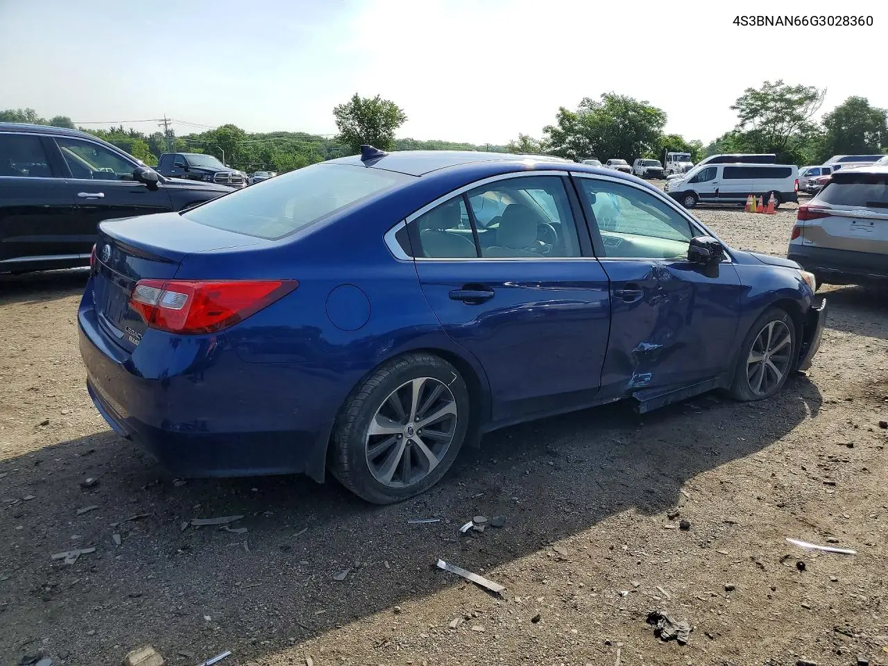 2016 Subaru Legacy 2.5I Limited VIN: 4S3BNAN66G3028360 Lot: 56318926