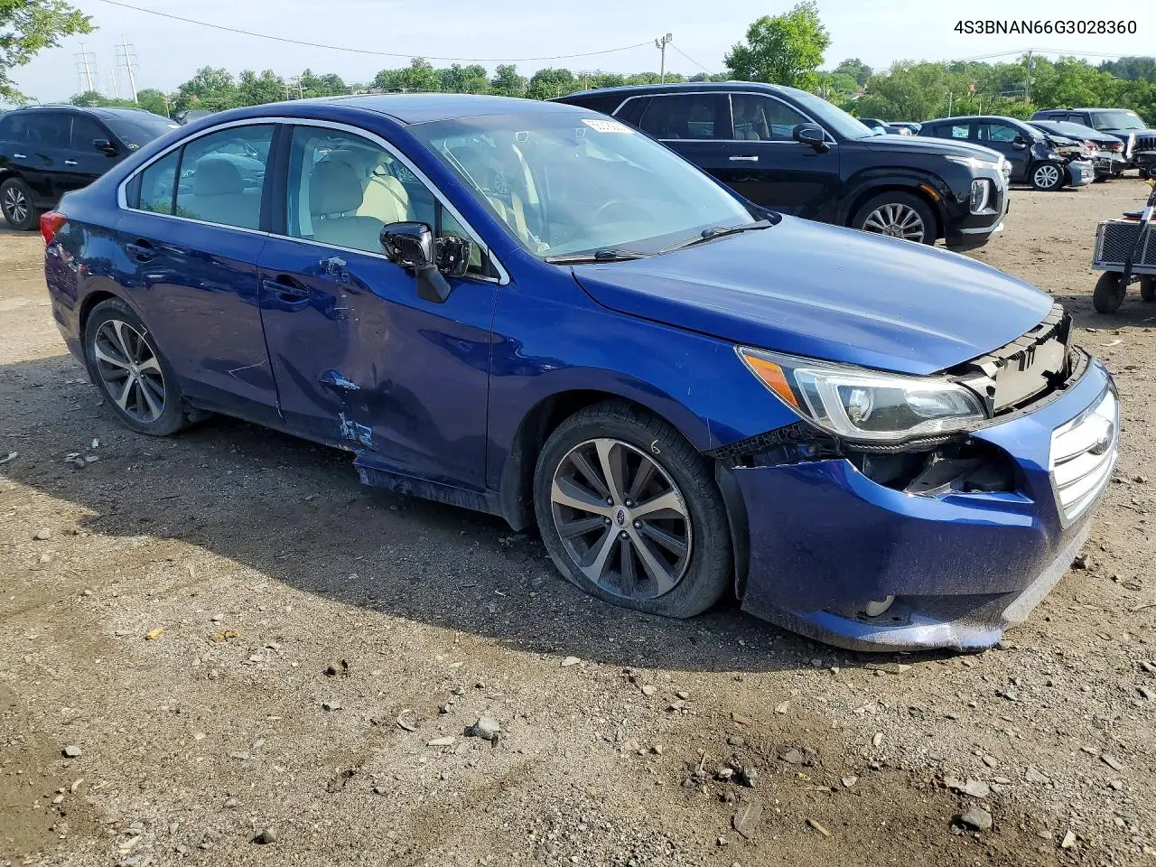 2016 Subaru Legacy 2.5I Limited VIN: 4S3BNAN66G3028360 Lot: 56318926