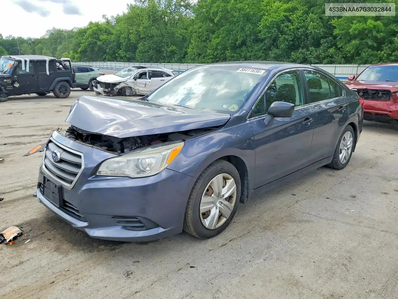 2016 Subaru Legacy 2.5I VIN: 4S3BNAA67G3032844 Lot: 56411636