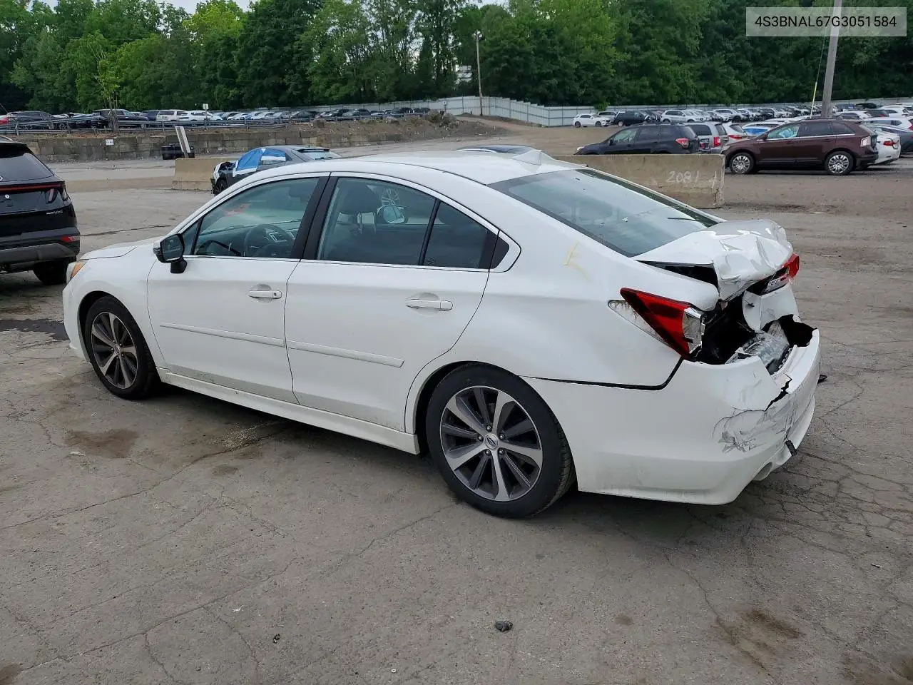 2016 Subaru Legacy 2.5I Limited VIN: 4S3BNAL67G3051584 Lot: 57001356