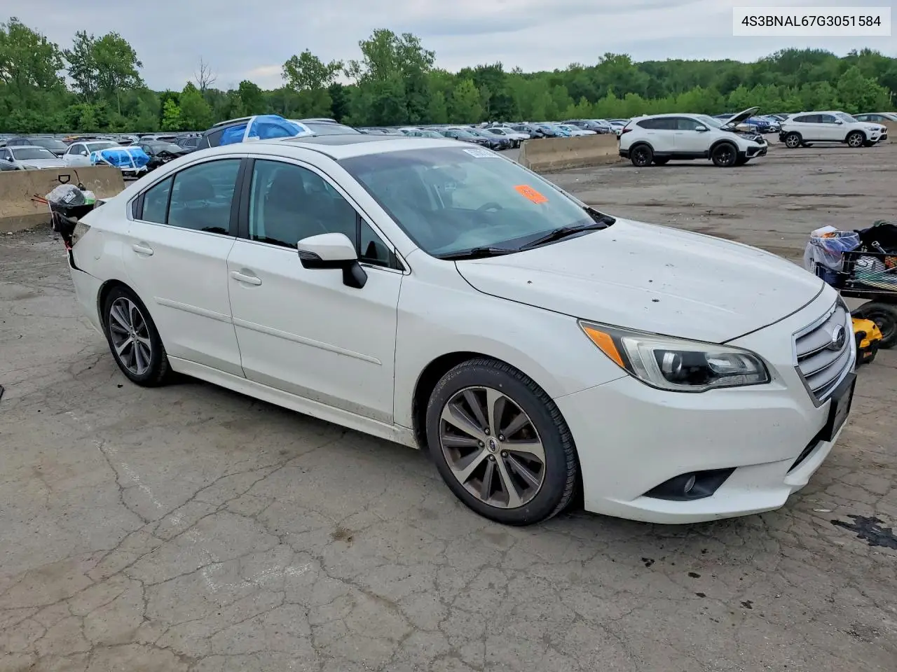 2016 Subaru Legacy 2.5I Limited VIN: 4S3BNAL67G3051584 Lot: 57001356