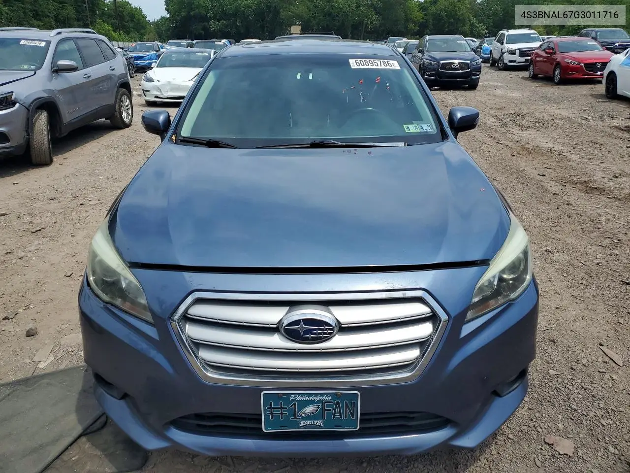 2016 Subaru Legacy 2.5I Limited VIN: 4S3BNAL67G3011716 Lot: 60895786