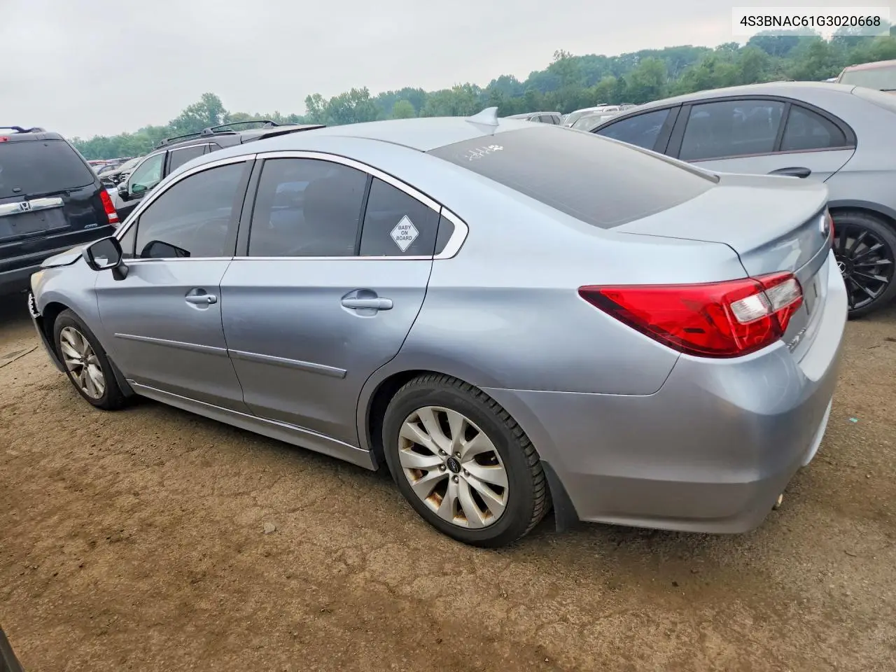 2016 Subaru Legacy 2.5I Premium VIN: 4S3BNAC61G3020668 Lot: 61111556