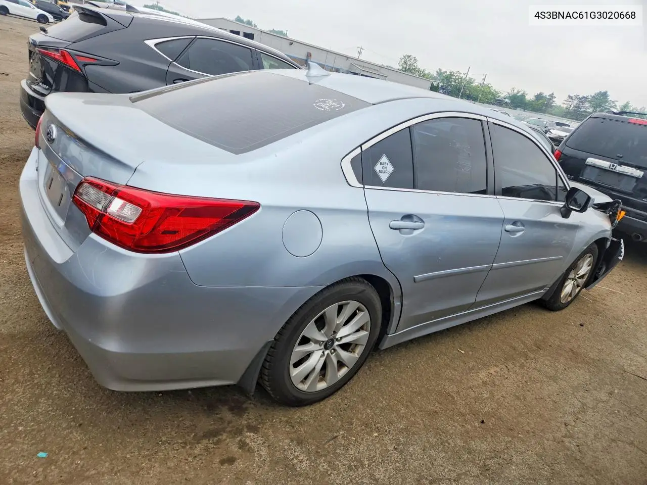 2016 Subaru Legacy 2.5I Premium VIN: 4S3BNAC61G3020668 Lot: 61111556