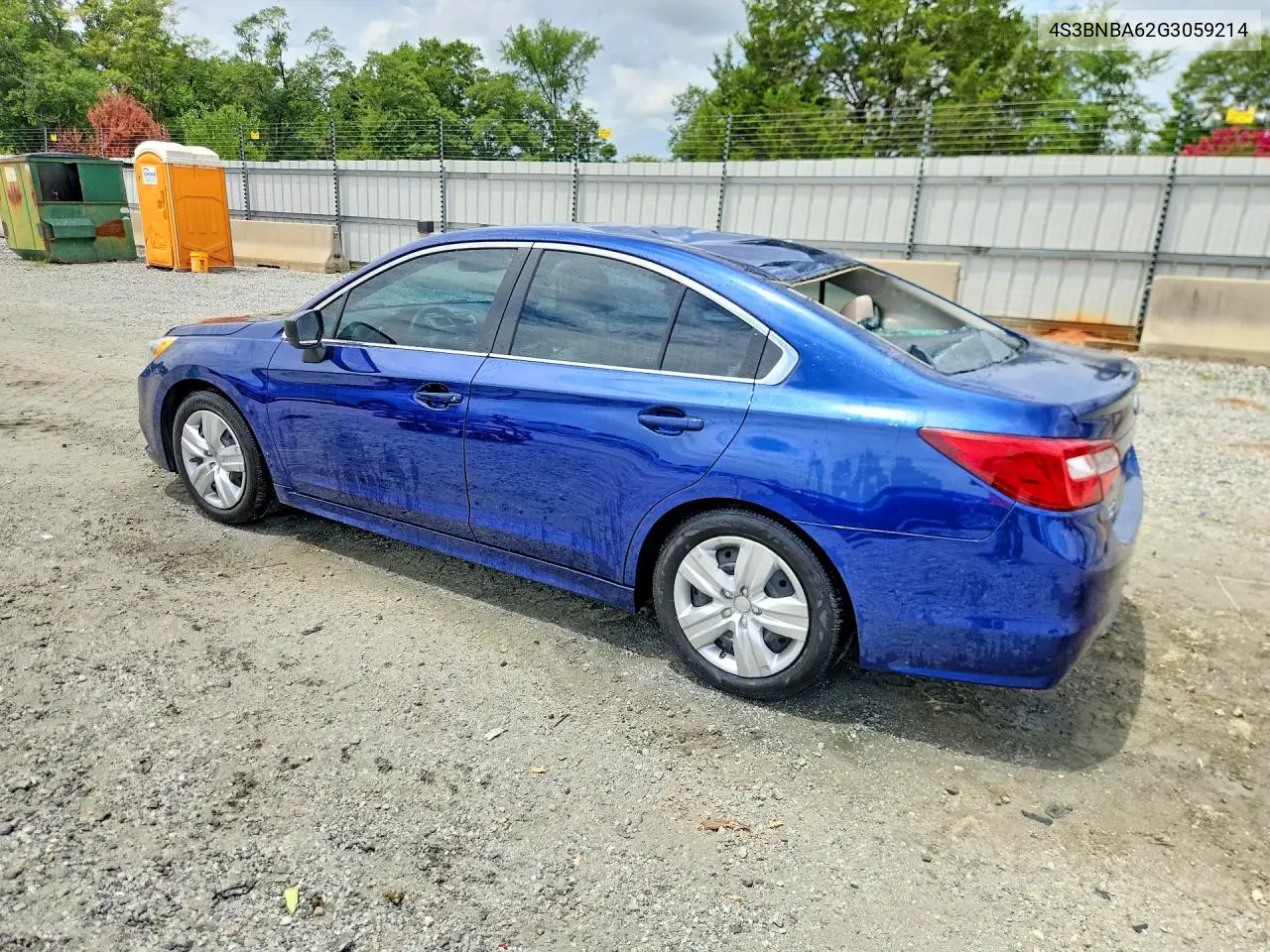 2016 Subaru Legacy 2.5I VIN: 4S3BNBA62G3059214 Lot: 62051486