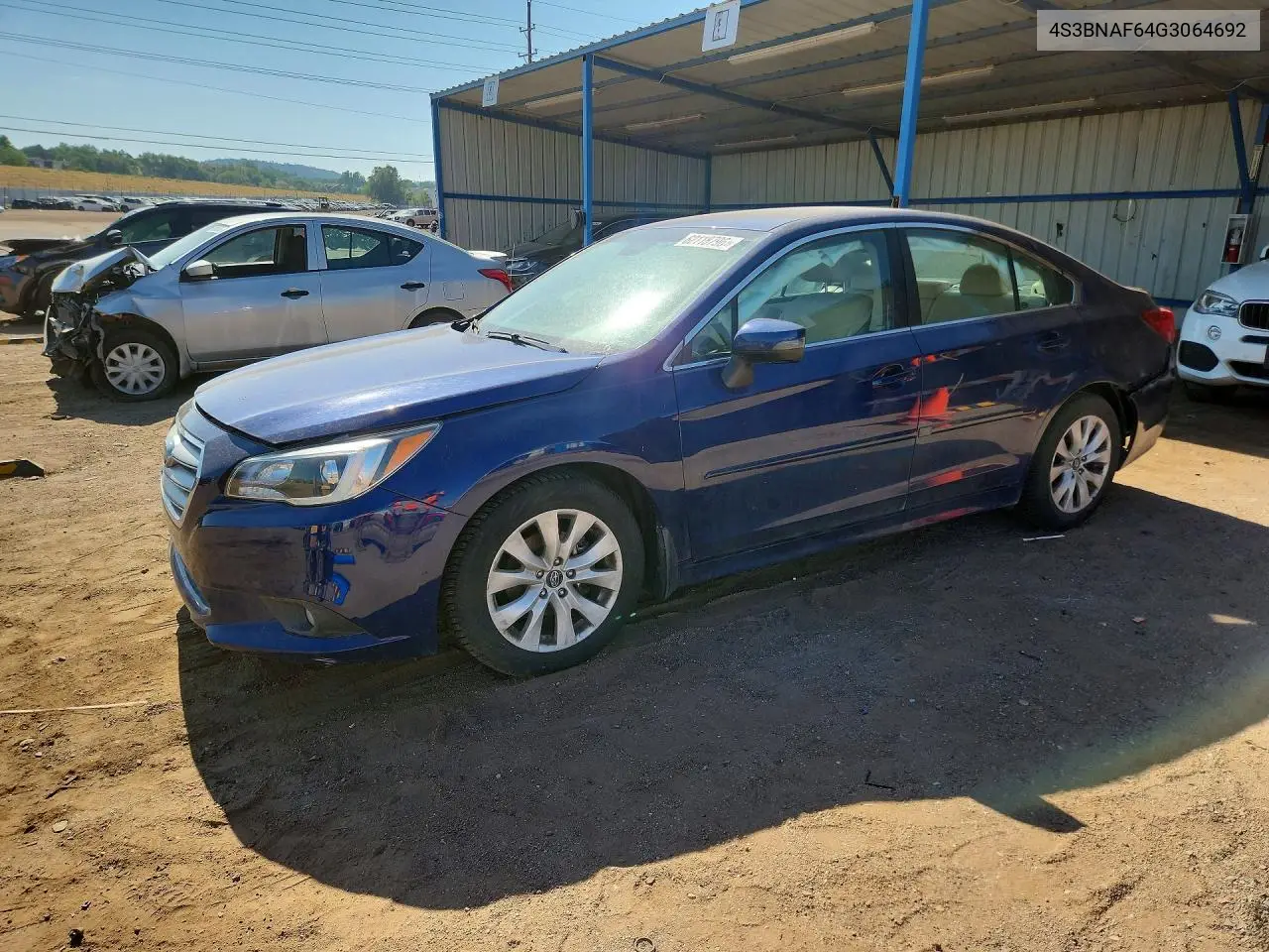 2016 Subaru Legacy 2.5I Premium VIN: 4S3BNAF64G3064692 Lot: 62118796