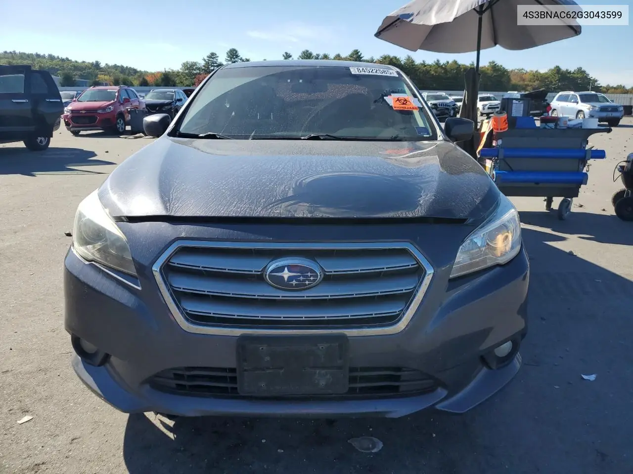 4S3BNAC62G3043599 2016 Subaru Legacy 2.5I Premium