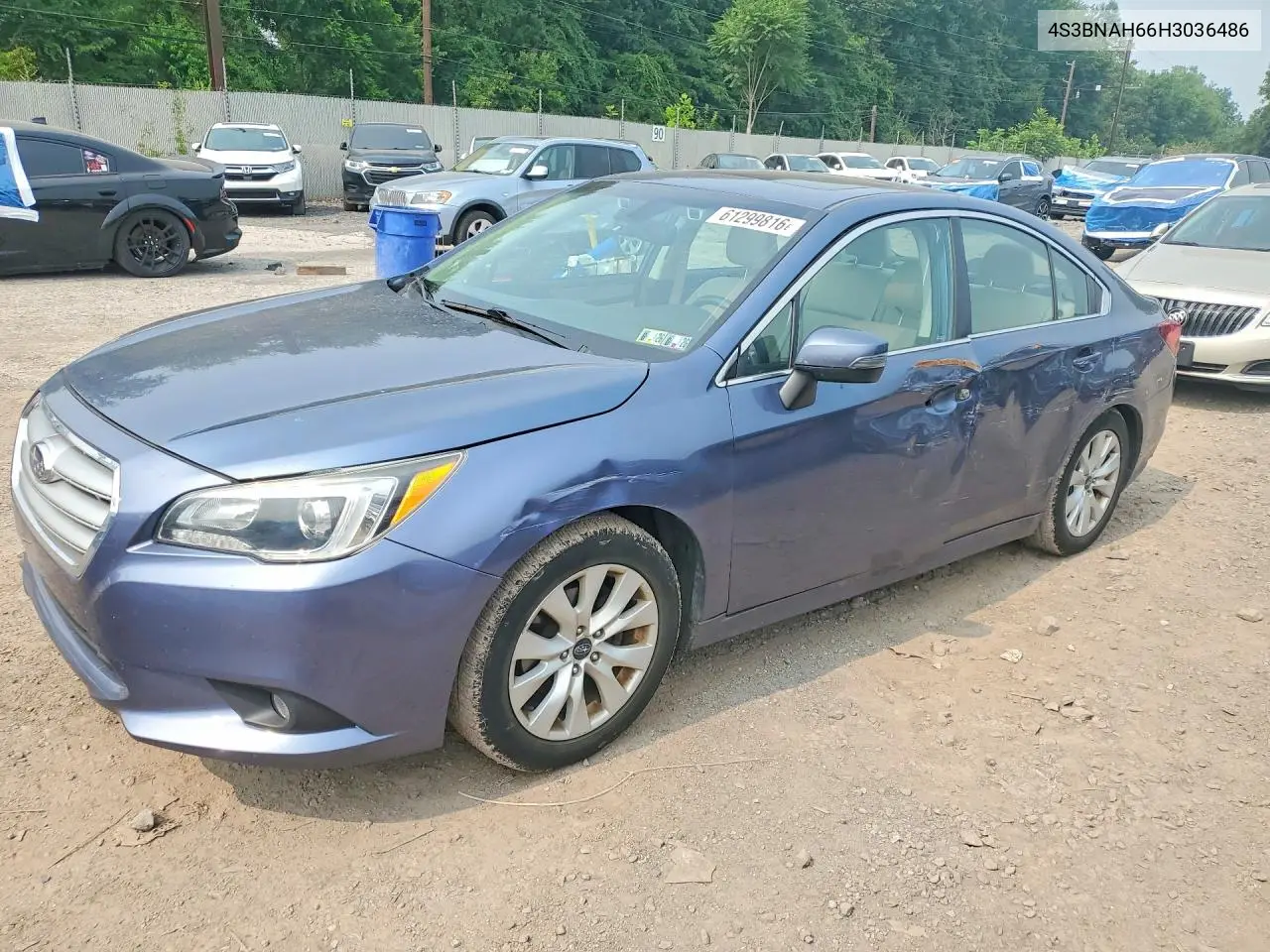 2017 Subaru Legacy VIN: 4S3BNAH66H3036486 Lot: 61299816
