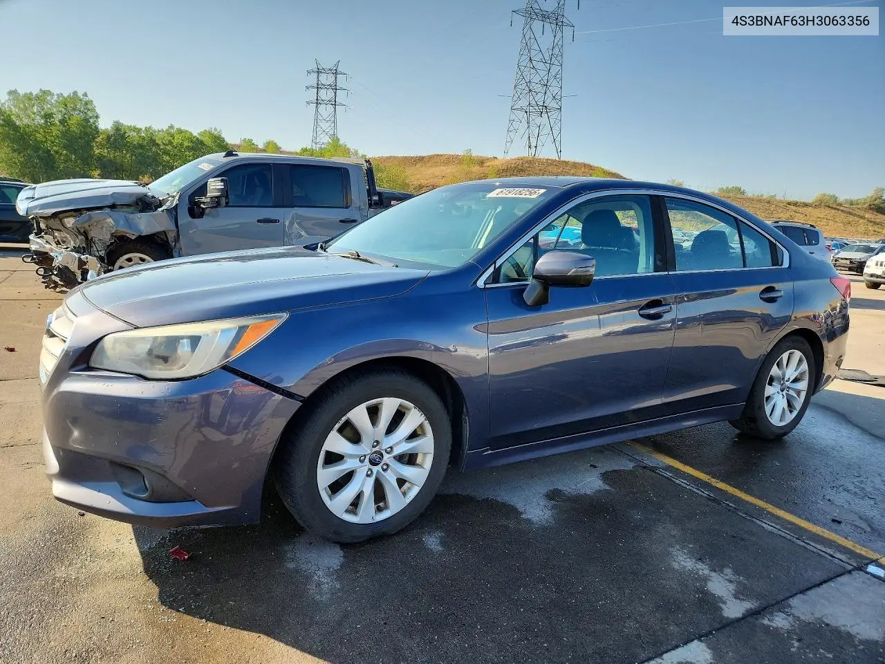 2017 Subaru Legacy 2.5 Gt Spec B VIN: 4S3BNAF63H3063356 Lot: 61918256
