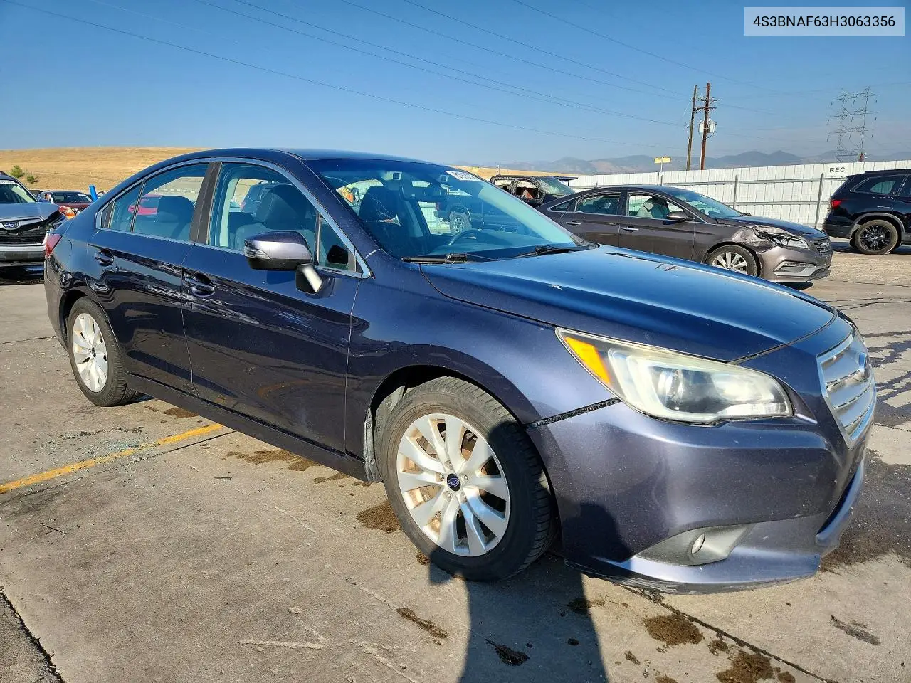 2017 Subaru Legacy 2.5 Gt Spec B VIN: 4S3BNAF63H3063356 Lot: 61918256