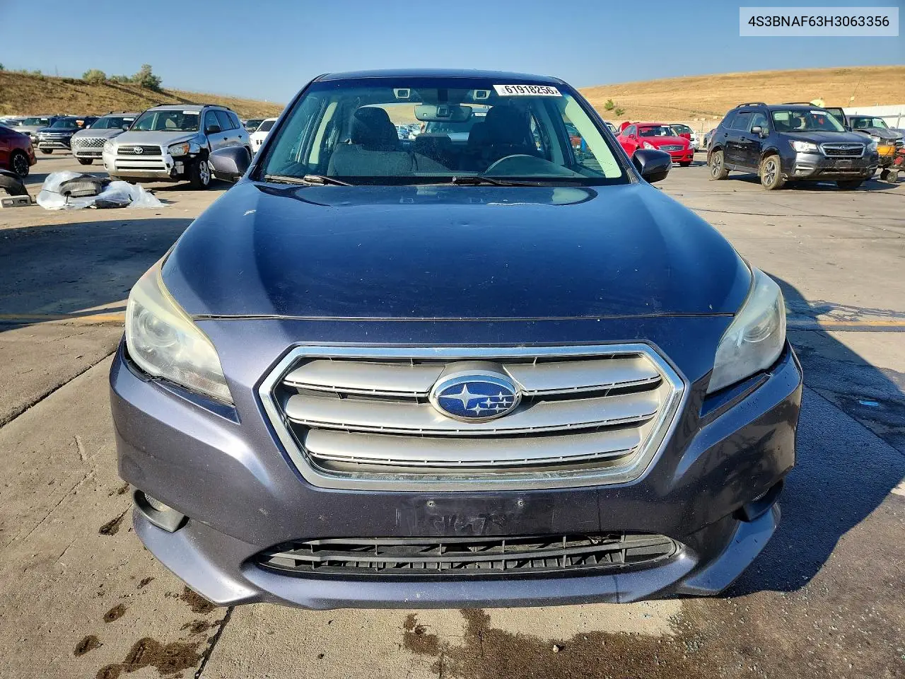 2017 Subaru Legacy 2.5 Gt Spec B VIN: 4S3BNAF63H3063356 Lot: 61918256