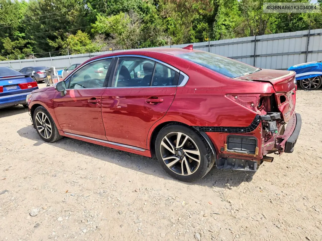 2019 Subaru Legacy Sport VIN: 4S3BNAR61K3034084 Lot: 56439026