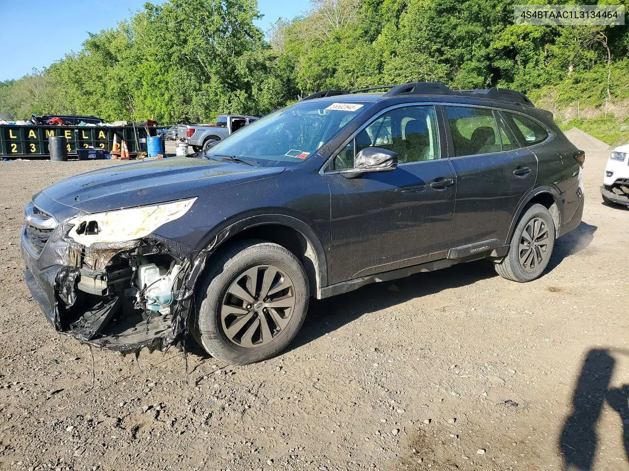 2020 Subaru Outback VIN: 4S4BTAAC1L3134464 Lot: 55502846