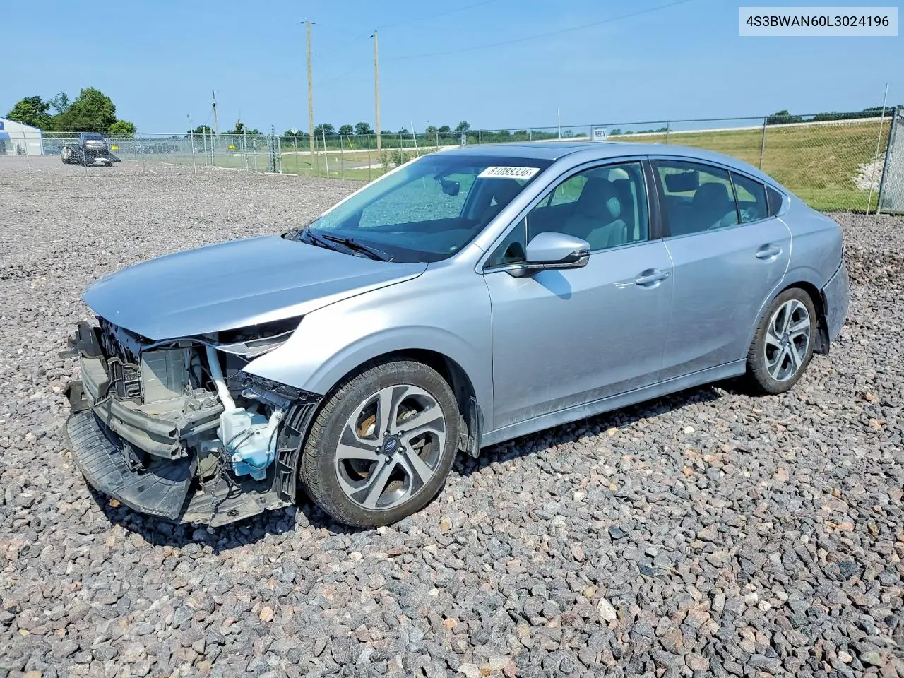 2020 Subaru Legacy Limited VIN: 4S3BWAN60L3024196 Lot: 61088336