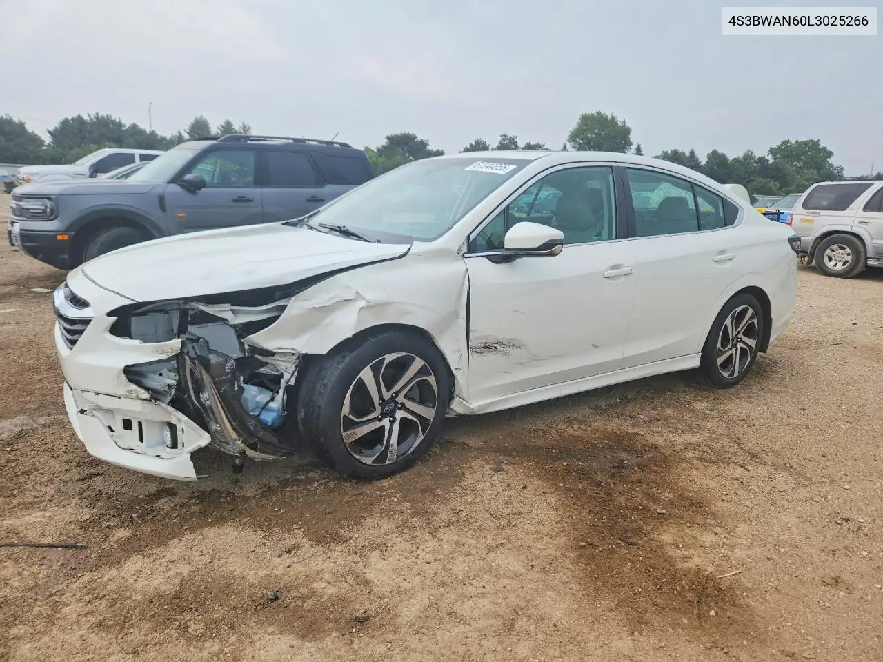 2020 Subaru Legacy Limited VIN: 4S3BWAN60L3025266 Lot: 61344866