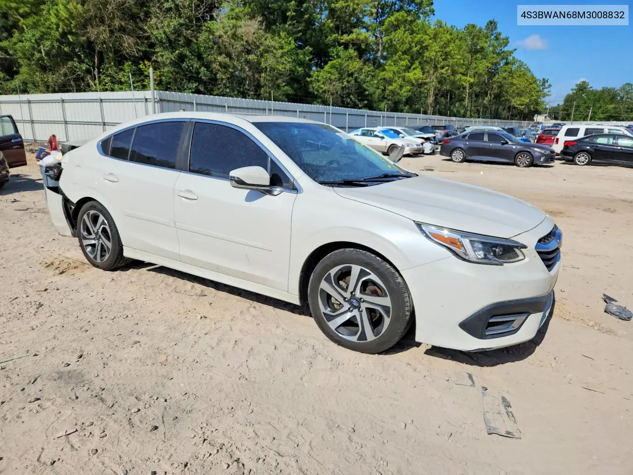 2021 Subaru Legacy Limited VIN: 4S3BWAN68M3008832 Lot: 60610156