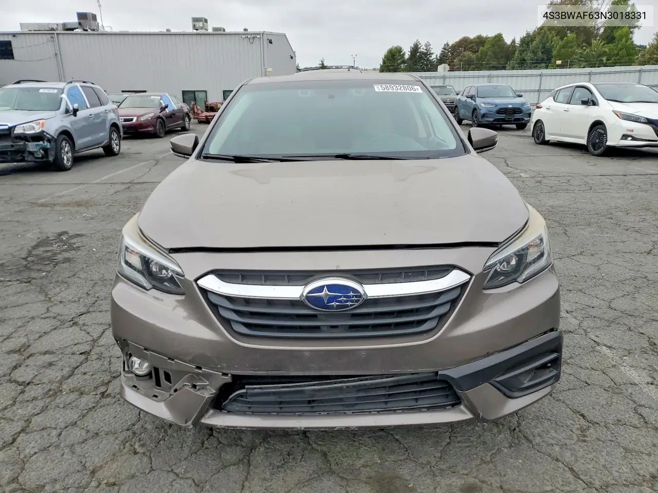 2022 Subaru Legacy Premium VIN: 4S3BWAF63N3018331 Lot: 58932806