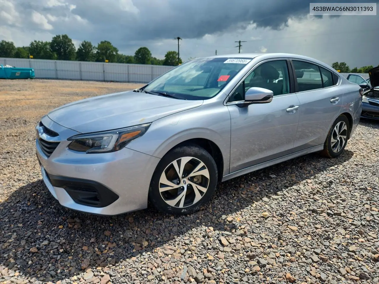 2022 Subaru Legacy VIN: 4S3BWAC66N3011393 Lot: 59670966