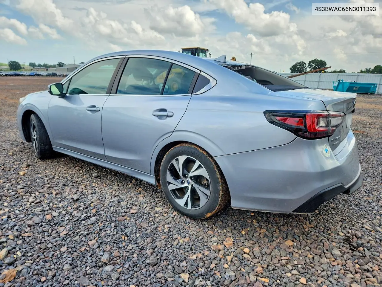 2022 Subaru Legacy VIN: 4S3BWAC66N3011393 Lot: 59670966