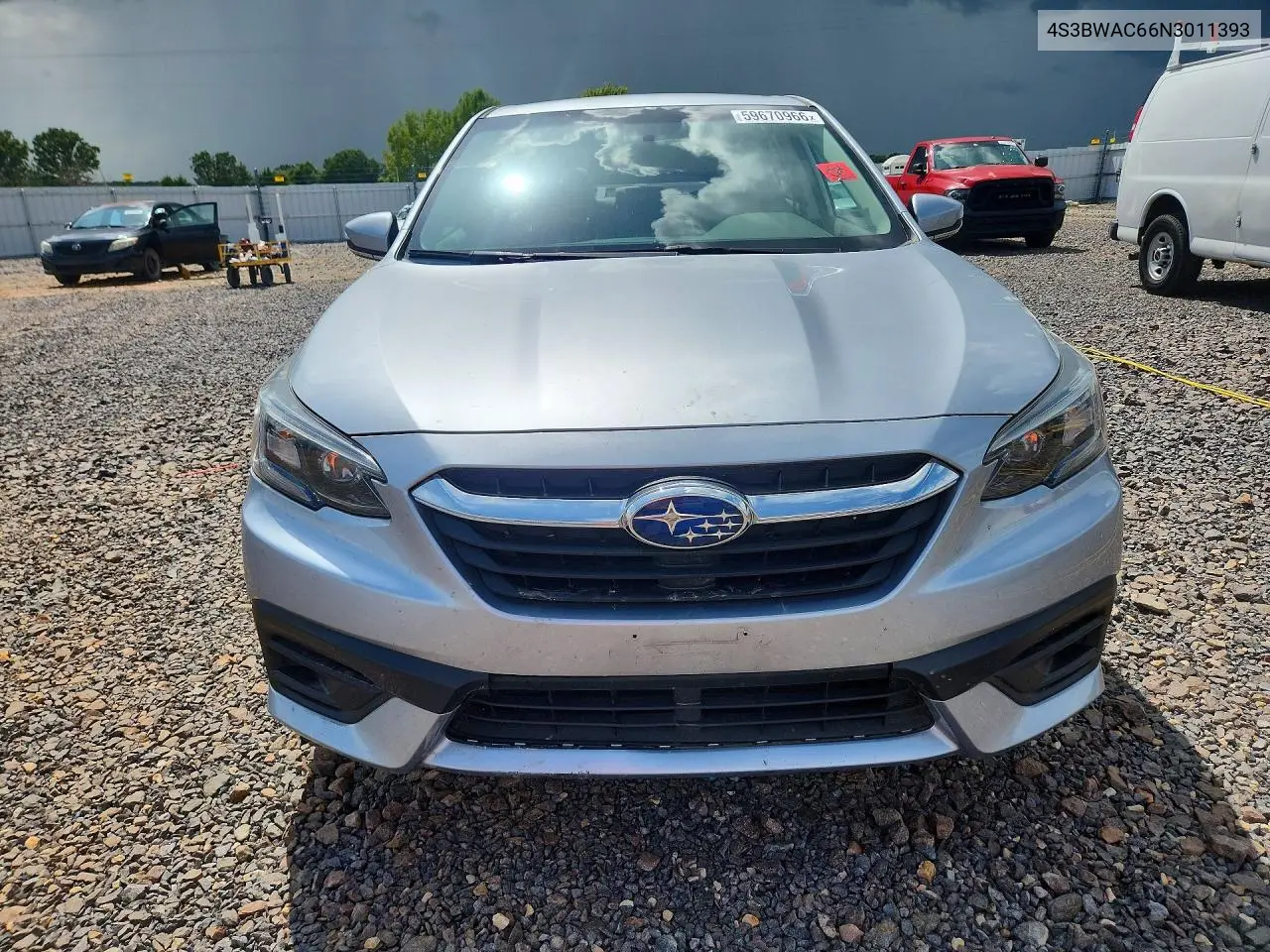 2022 Subaru Legacy VIN: 4S3BWAC66N3011393 Lot: 59670966