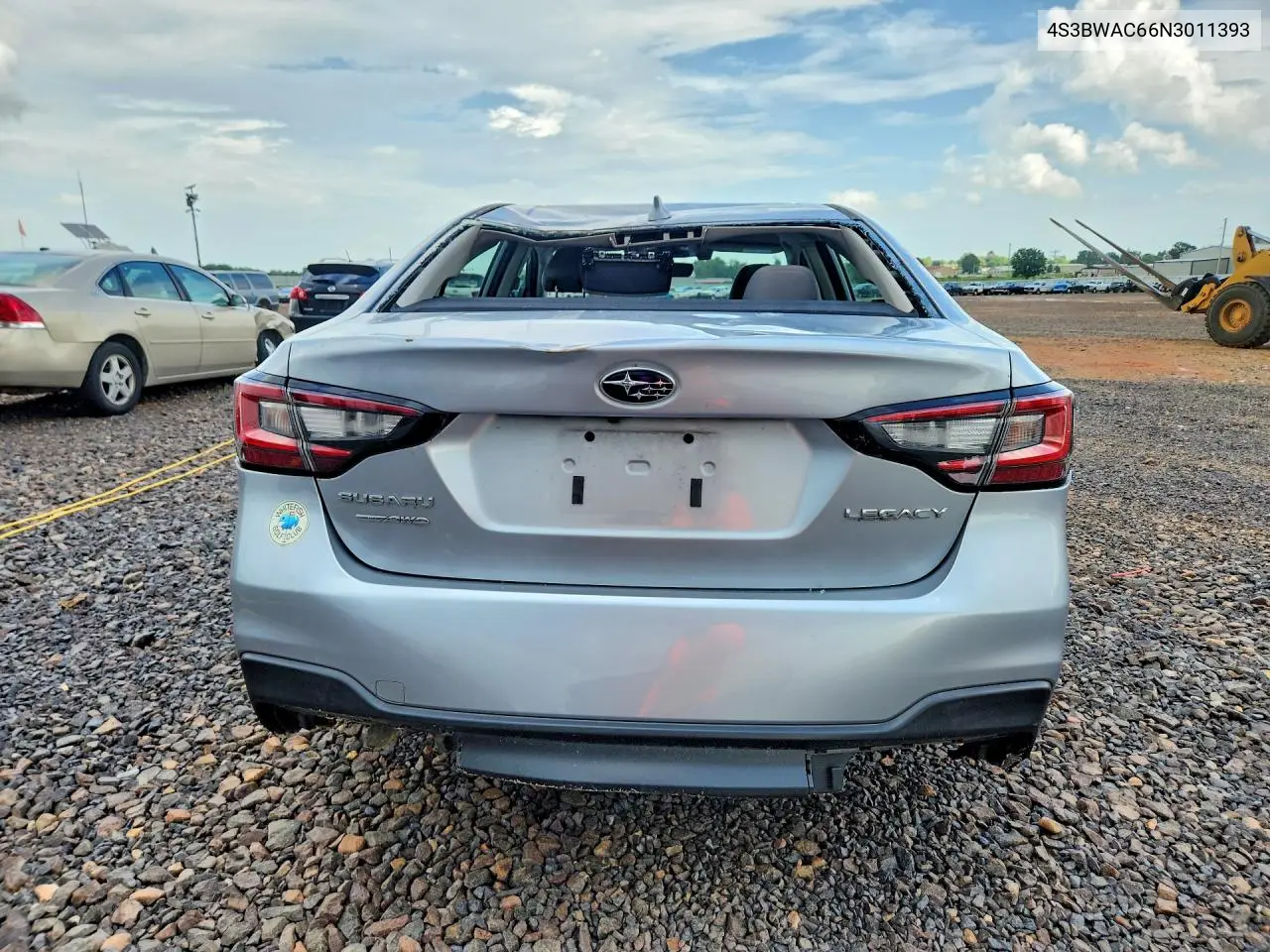2022 Subaru Legacy VIN: 4S3BWAC66N3011393 Lot: 59670966
