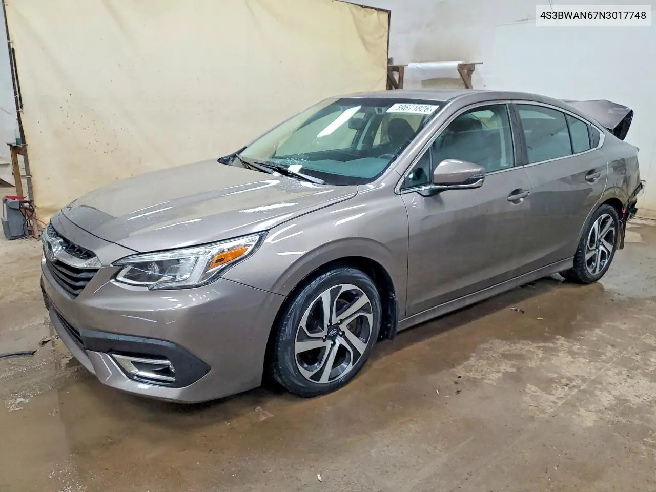 2022 Subaru Legacy Limited VIN: 4S3BWAN67N3017748 Lot: 59671826
