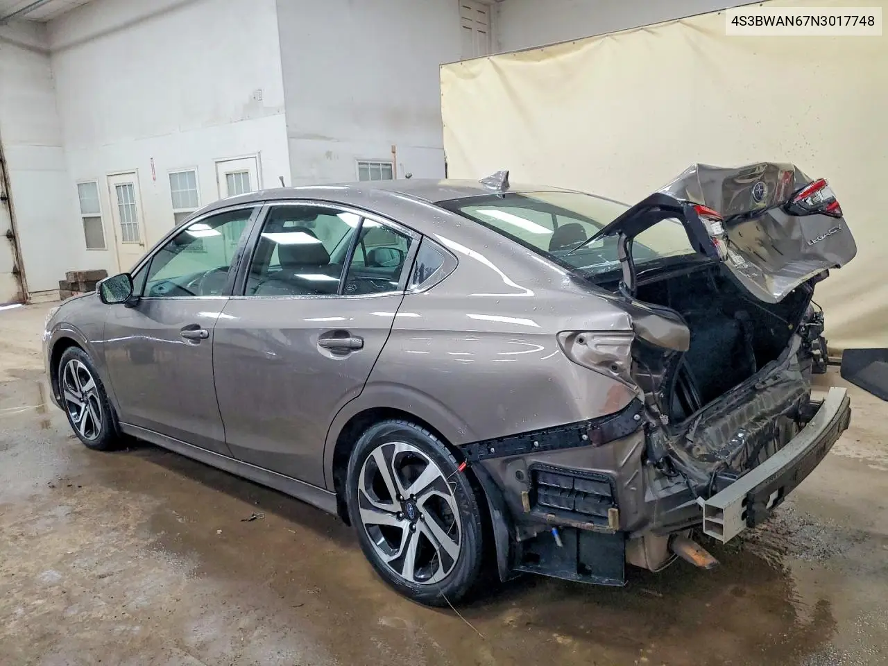2022 Subaru Legacy Limited VIN: 4S3BWAN67N3017748 Lot: 59671826
