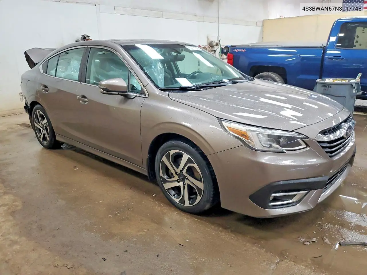 2022 Subaru Legacy Limited VIN: 4S3BWAN67N3017748 Lot: 59671826