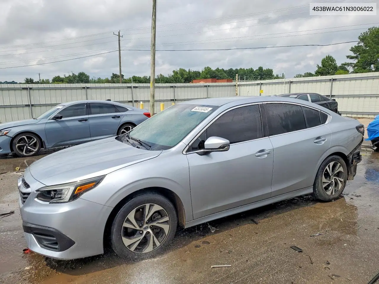 2022 Subaru Legacy Premium VIN: 4S3BWAC61N3006022 Lot: 60939046