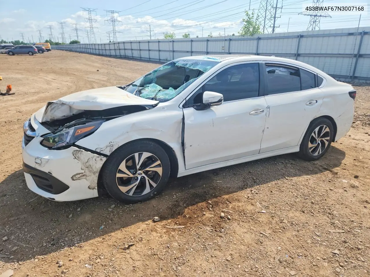 2022 Subaru Legacy Premium VIN: 4S3BWAF67N3007168 Lot: 61357466