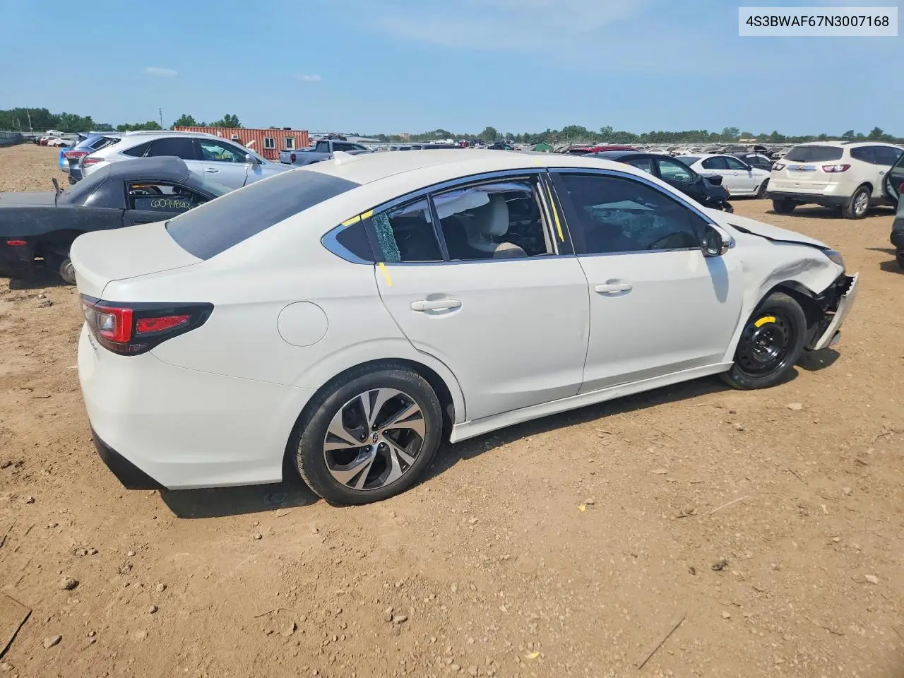 2022 Subaru Legacy Premium VIN: 4S3BWAF67N3007168 Lot: 61357466