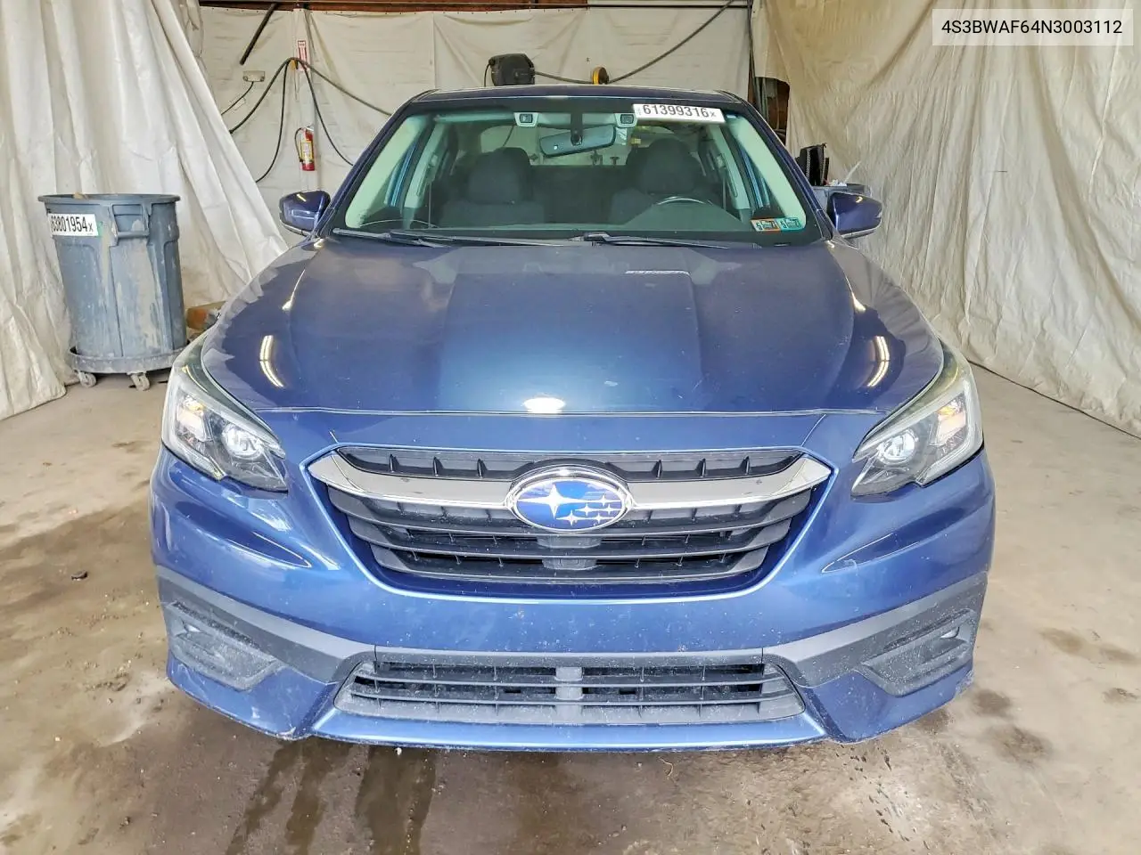 2022 Subaru Legacy Premium VIN: 4S3BWAF64N3003112 Lot: 61399316