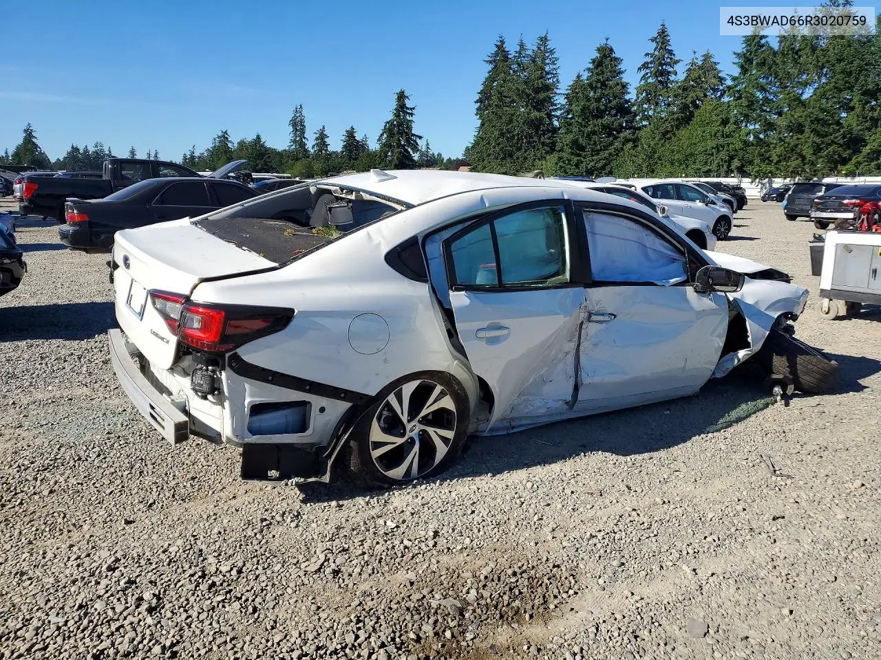 2024 Subaru Legacy Premium VIN: 4S3BWAD66R3020759 Lot: 58084766