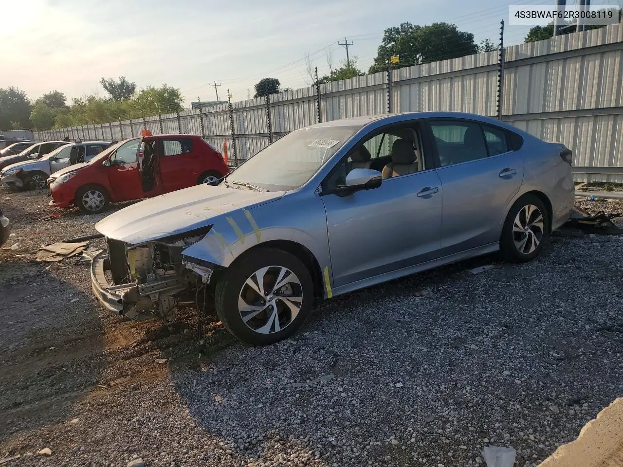 2024 Subaru Legacy Premium VIN: 4S3BWAF62R3008119 Lot: 60680946