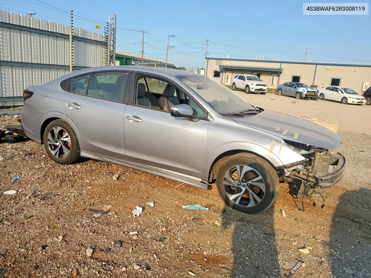 2024 Subaru Legacy Premium VIN: 4S3BWAF62R3008119 Lot: 60680946