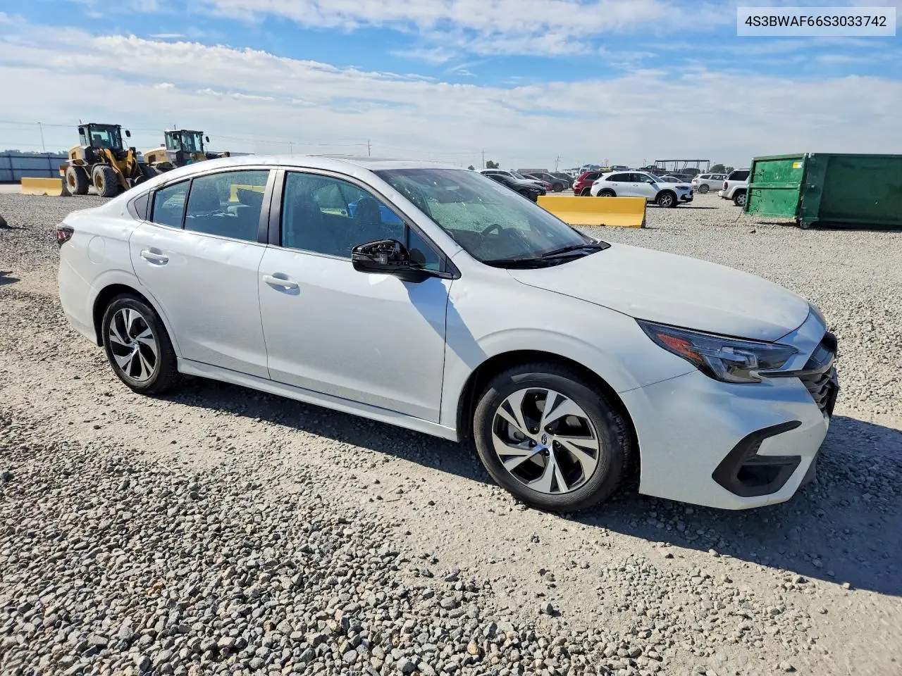 2025 Subaru Legacy Premium VIN: 4S3BWAF66S3033742 Lot: 59734486