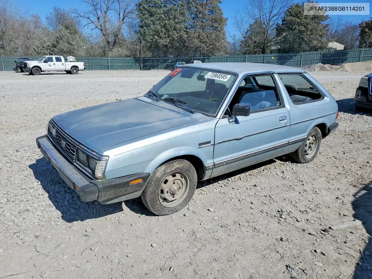 1984 Subaru Gl VIN: JF1AF23B8GB114201 Lot: 46745906
