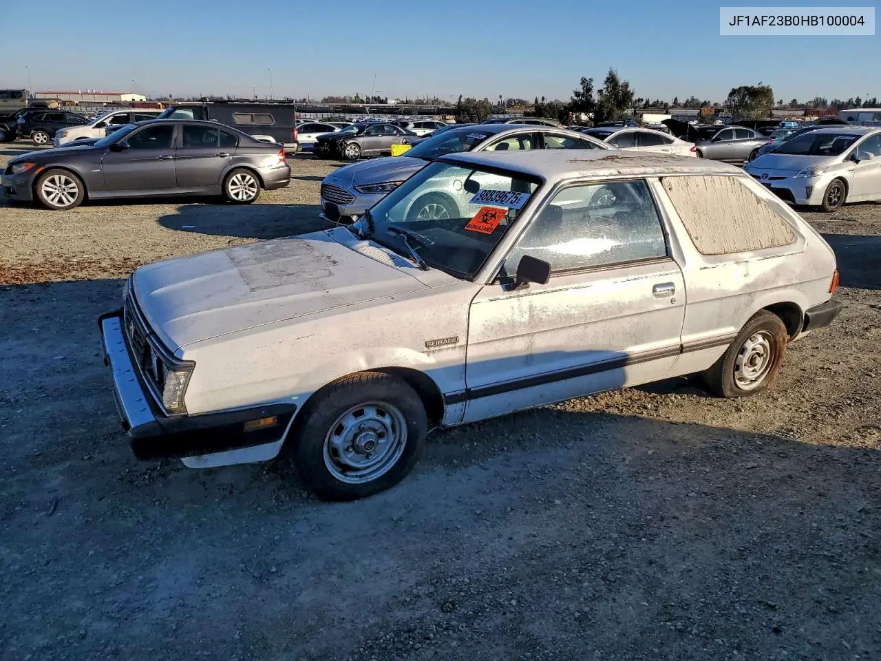 1987 Subaru Gl VIN: JF1AF23B0HB100004 Lot: 98839675