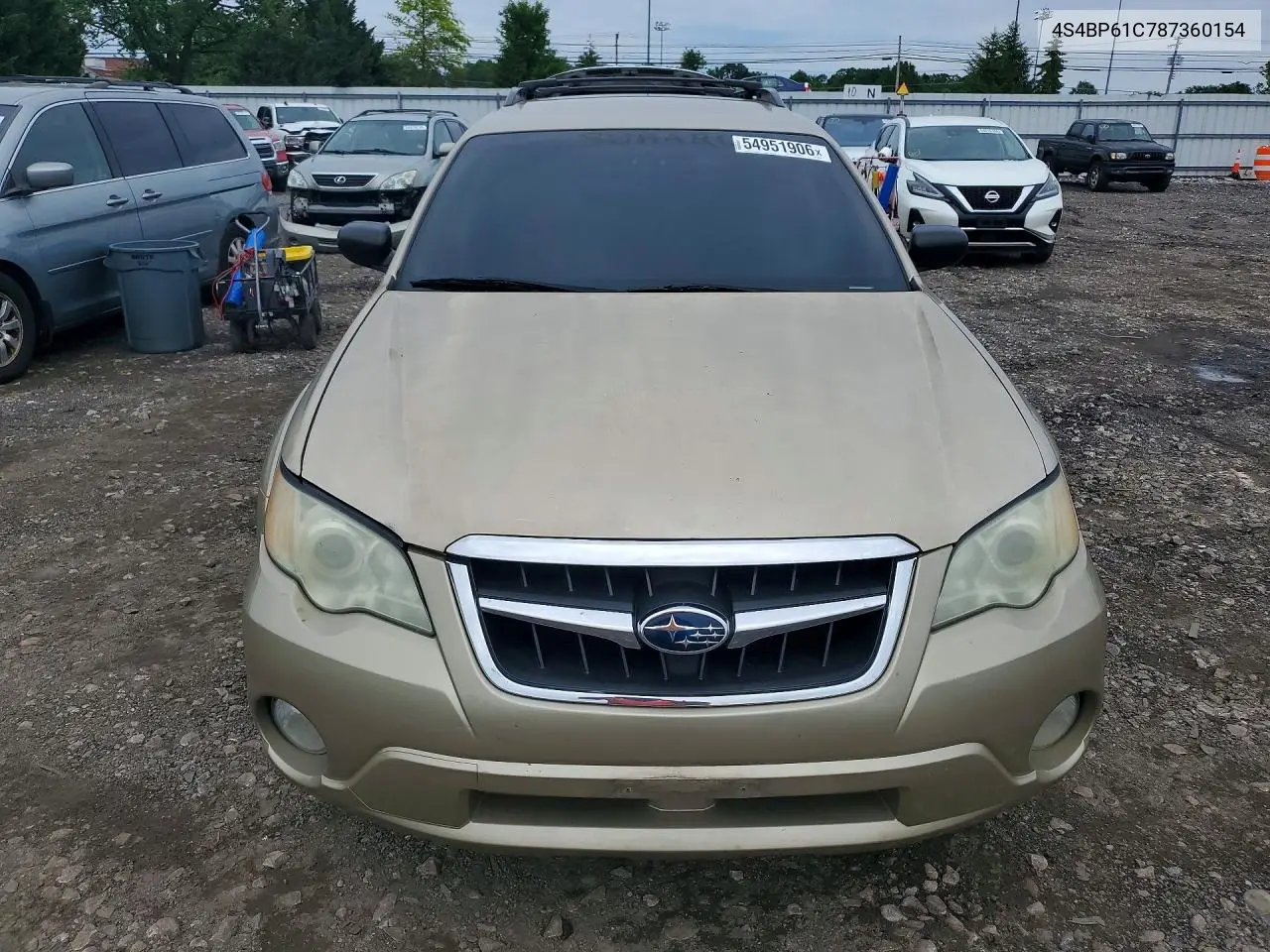 2008 Subaru Outback 2.5I VIN: 4S4BP61C787360154 Lot: 54951906