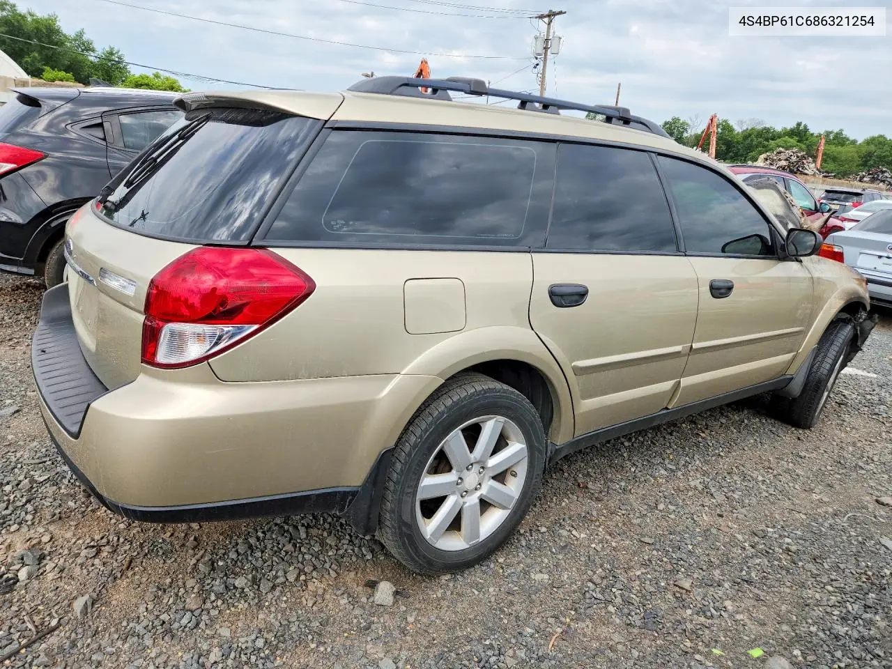 2008 Subaru Outback 2.5I VIN: 4S4BP61C686321254 Lot: 60652086