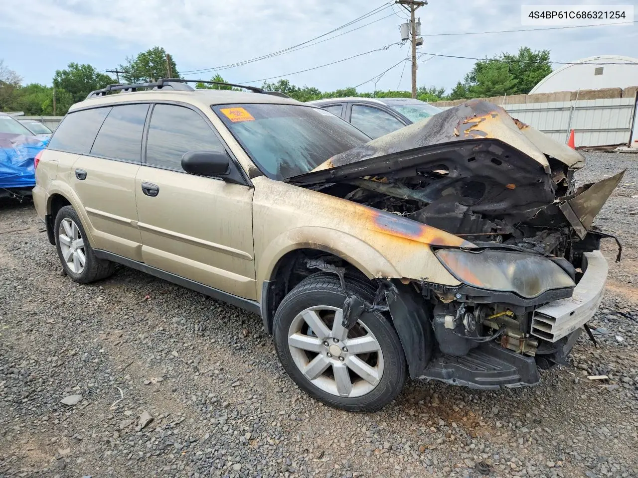 2008 Subaru Outback 2.5I VIN: 4S4BP61C686321254 Lot: 60652086
