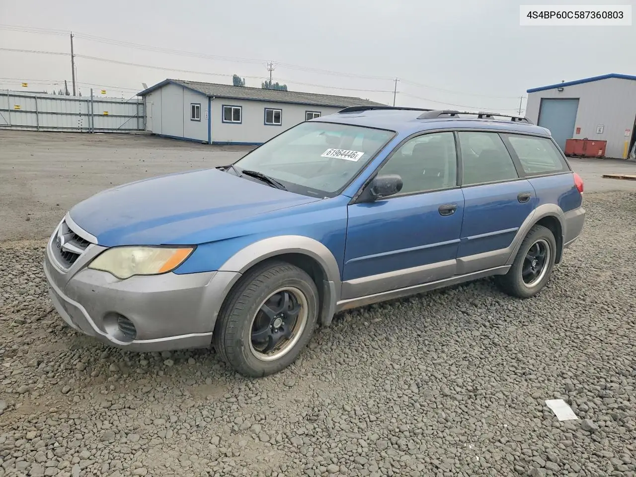 2008 Subaru Outback VIN: 4S4BP60C587360803 Lot: 61964446