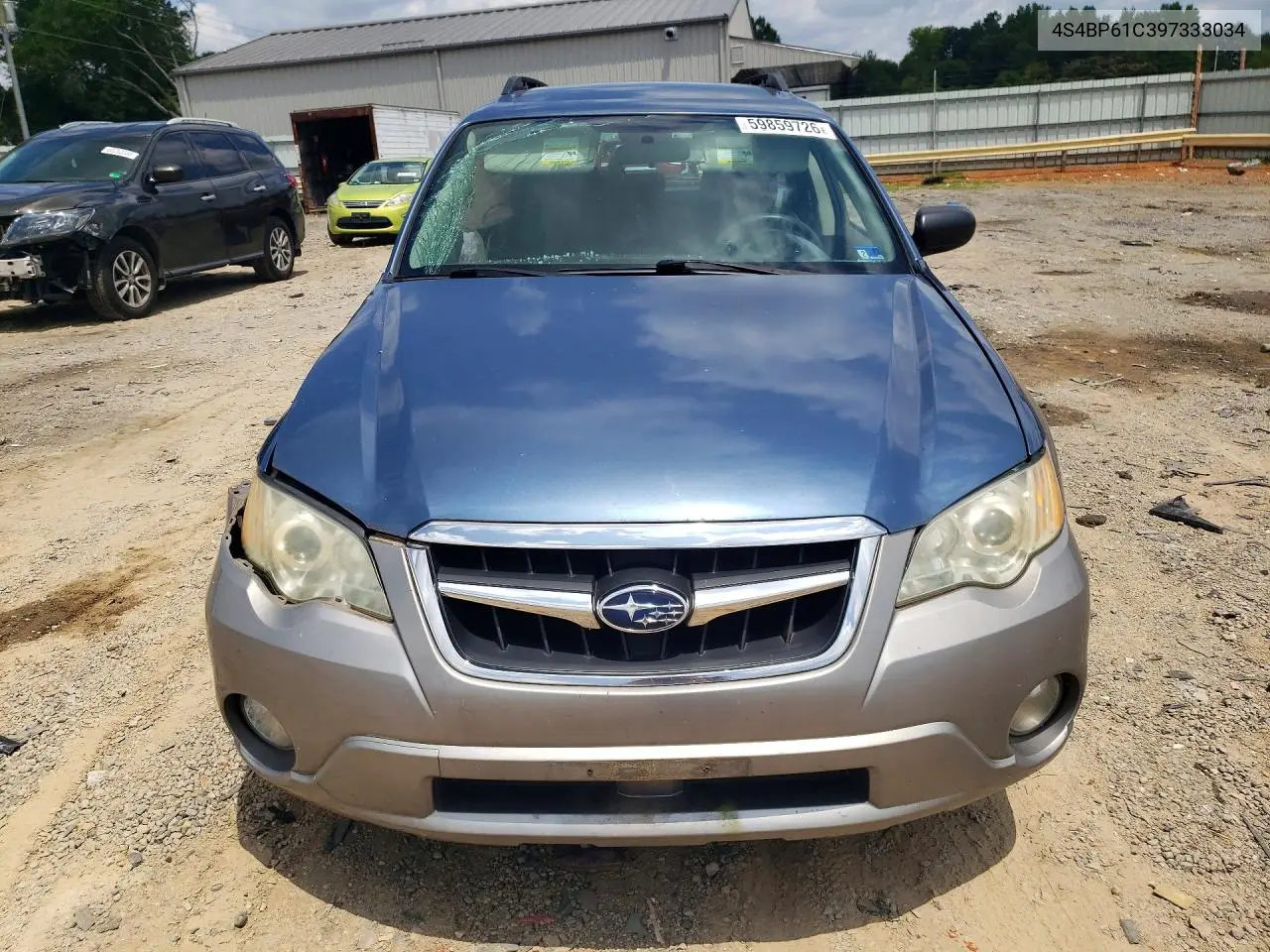 2009 Subaru Outback 2.5I VIN: 4S4BP61C397333034 Lot: 59859726