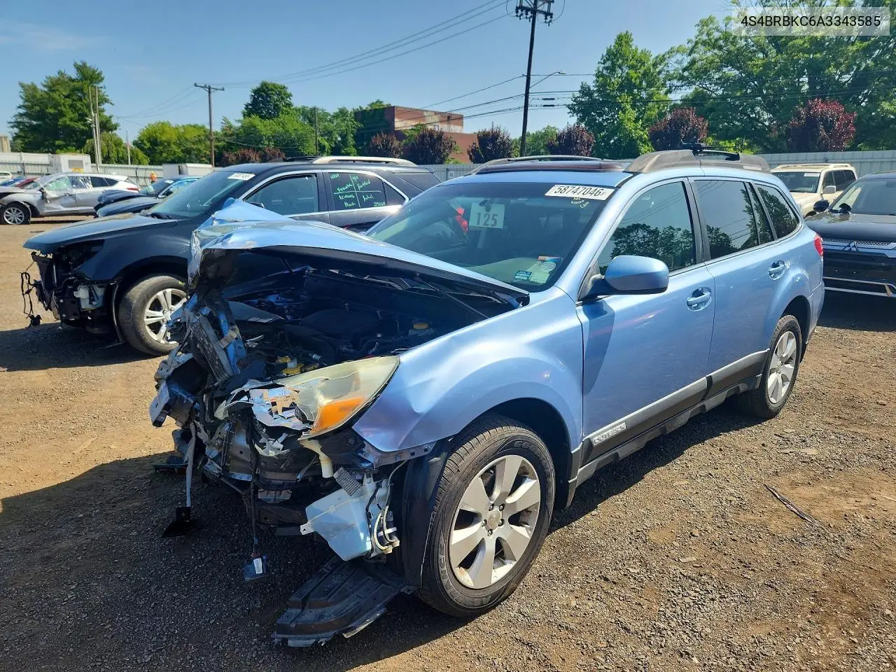 2010 Subaru Outback 2.5I Limited VIN: 4S4BRBKC6A3343585 Lot: 58747046