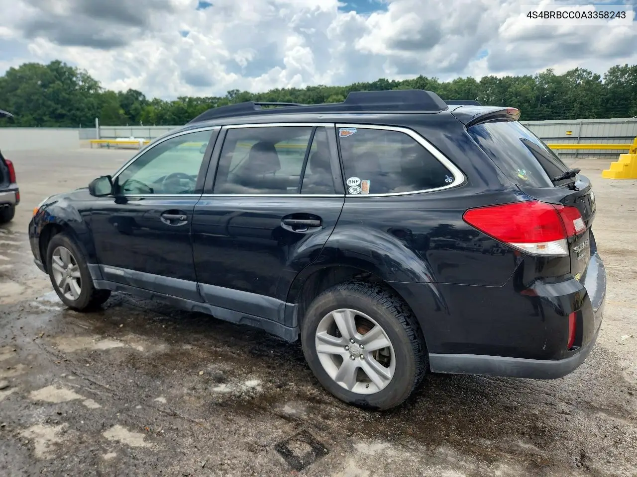 2010 Subaru Outback 2.5I Premium VIN: 4S4BRBCC0A3358243 Lot: 60251936