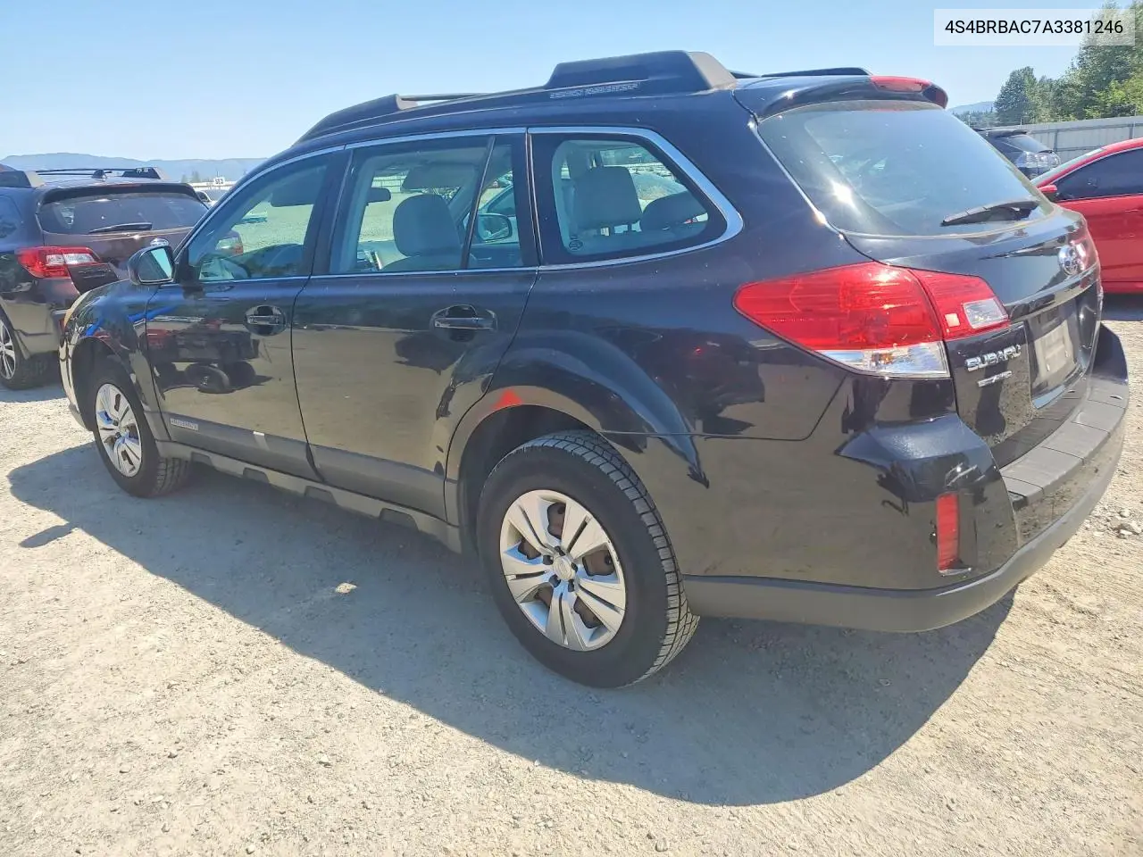2010 Subaru Outback 2.5I VIN: 4S4BRBAC7A3381246 Lot: 61147406